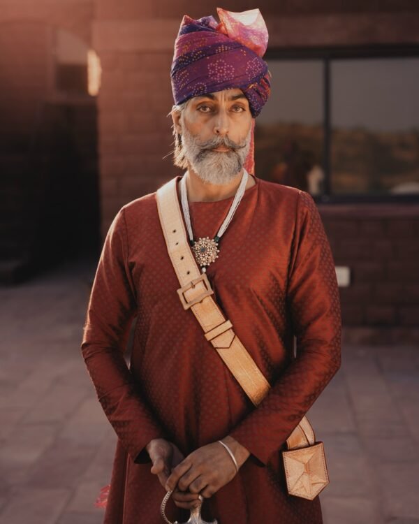 Traditional Raw Silk Angrakha