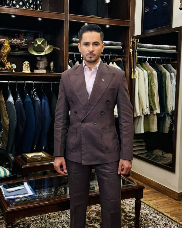 Linen Double Breasted Suit