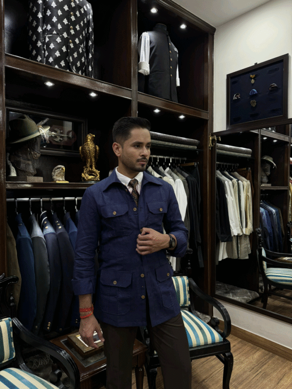 4-Pocket Linen Overshirt