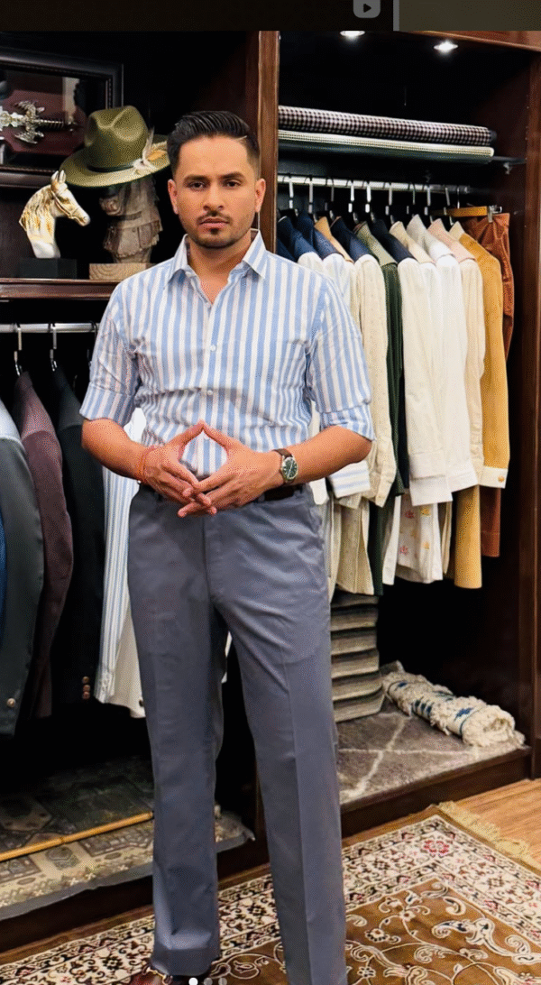 Striped Shirt With Free Fall trousers