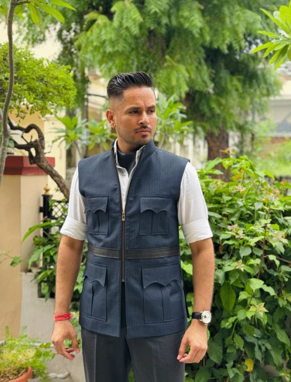 4-Pocket Zipper Half Jacket