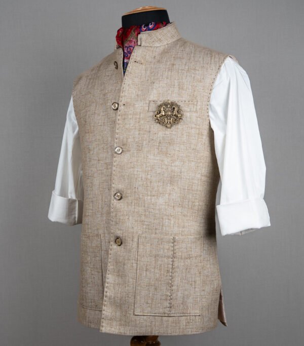 Textured Khadi Half Jacket