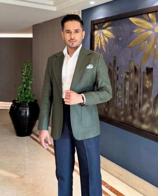 Linen Wool Blend Blazer