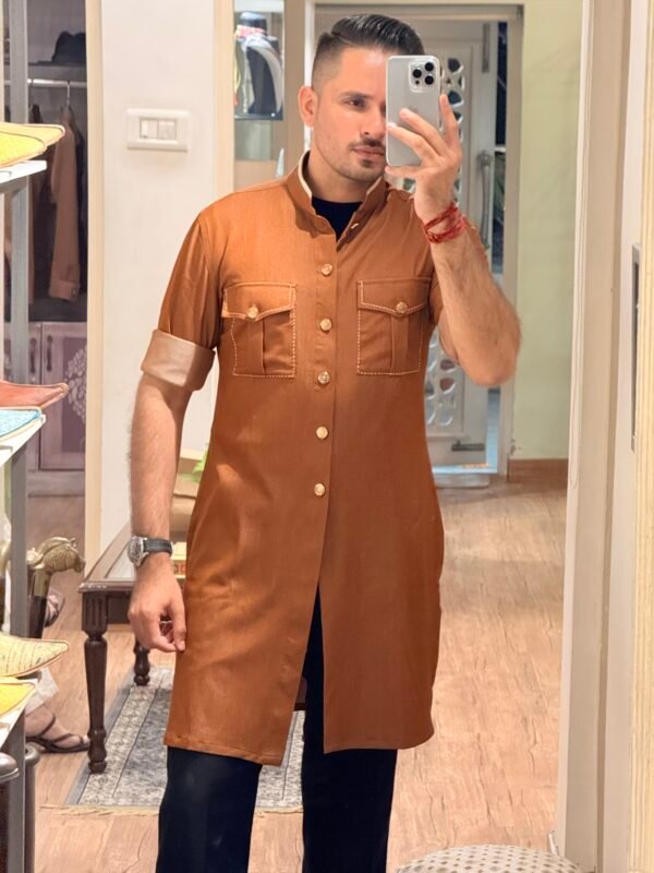 Rustic Front Open Kurta